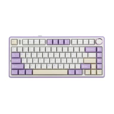 Ігрова Безпровідна Клавіатура AULA F75 White-Purple зображення товару