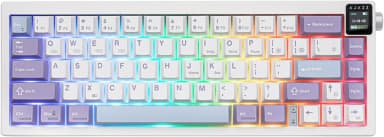 Клавіатура бездротова Ajazz AK650 Flying Fish Switch White RGB зображення товару