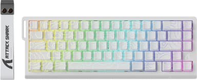 Клавіатура ATTACK SHARK X68 HE White Magnetic Switch Дротова Механічна RGB Підсвічування З Підтримкою HOT-SWAP зображення товару