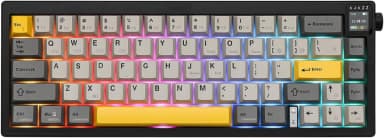 Клавіатура бездротова Ajazz AK650 Flying Fish Switch Black RGB зображення товару